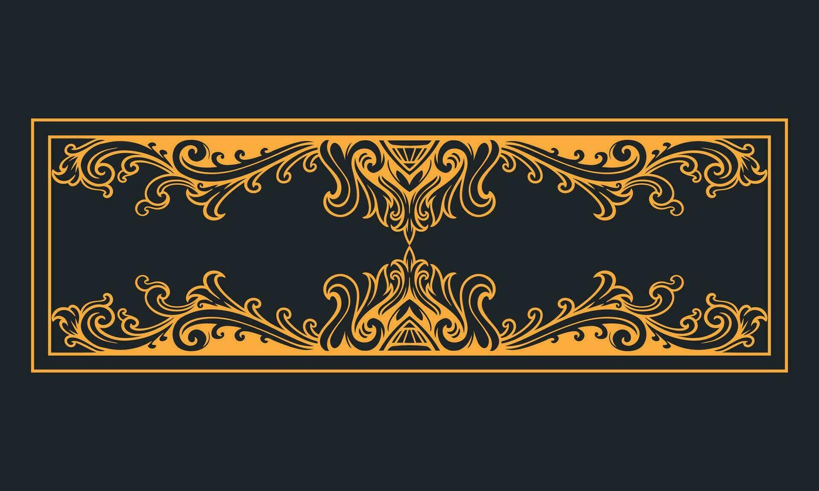 Ornament floral design element for frame, border, and wedding with vintage style vector