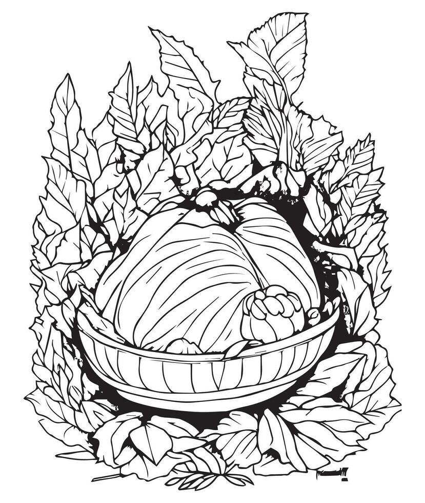 Halloween Pumpkin Coloring Pages.  vegetable coloring page. pumpkin line art. vegetable line art vector