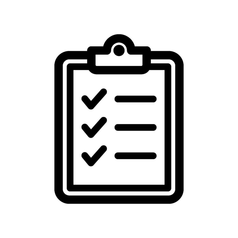 checklist icon for graphic and web design vector