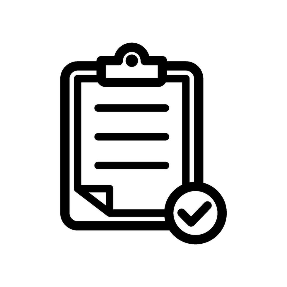 checklist icon for graphic and web design vector