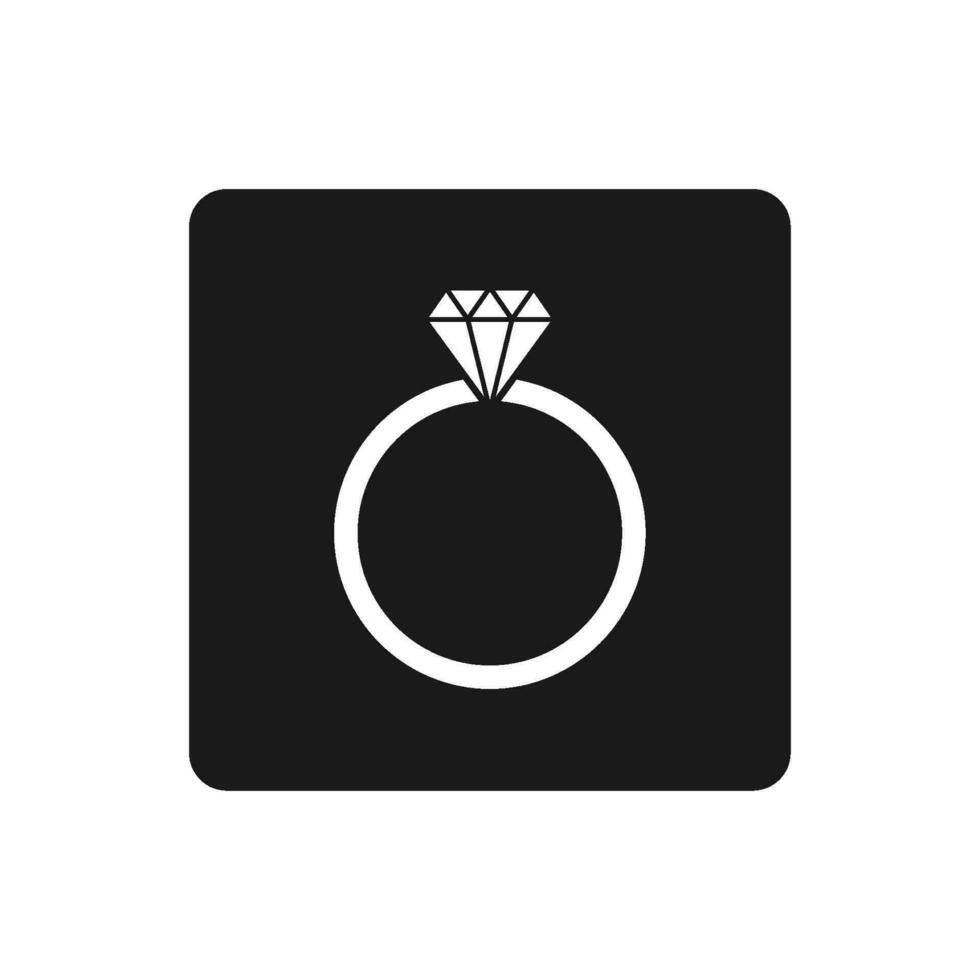 diamond ring icon vector