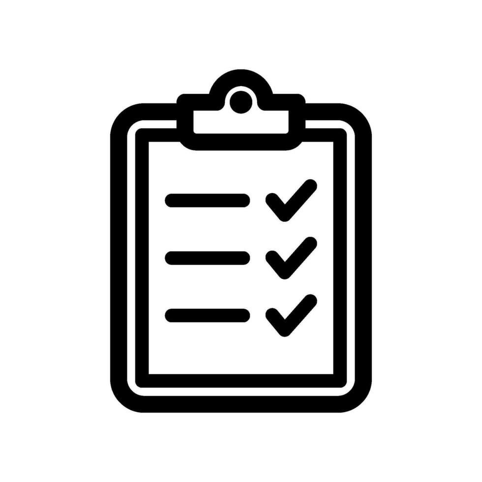 checklist icon for graphic and web design vector