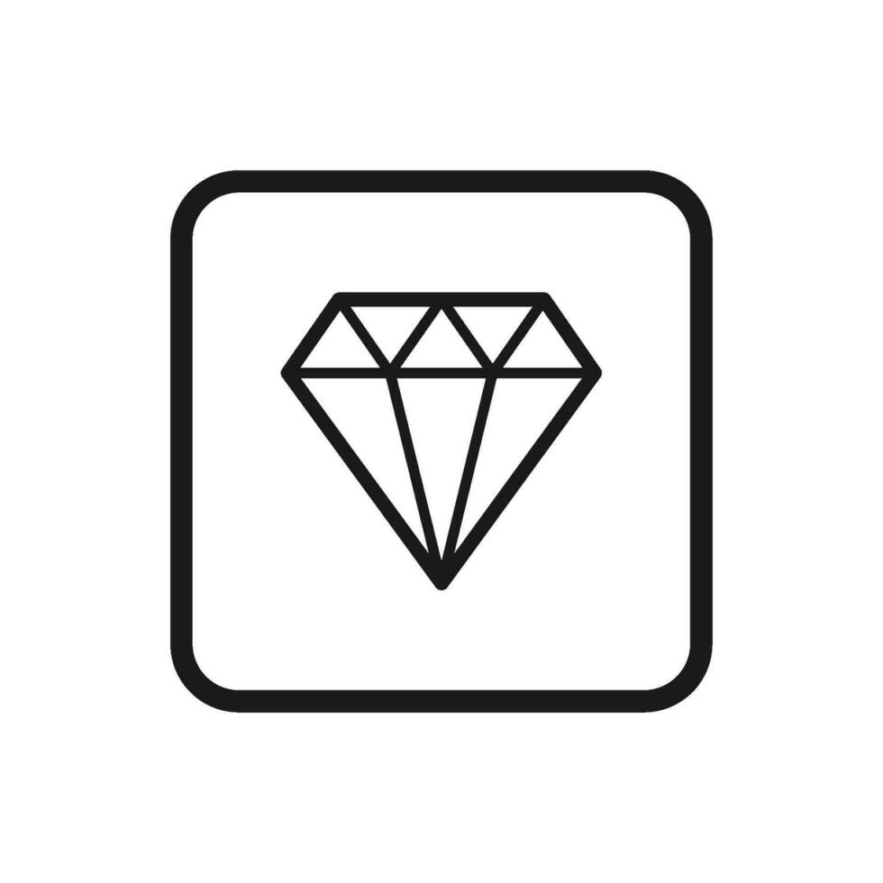 diamond icon for web and graphic design vector