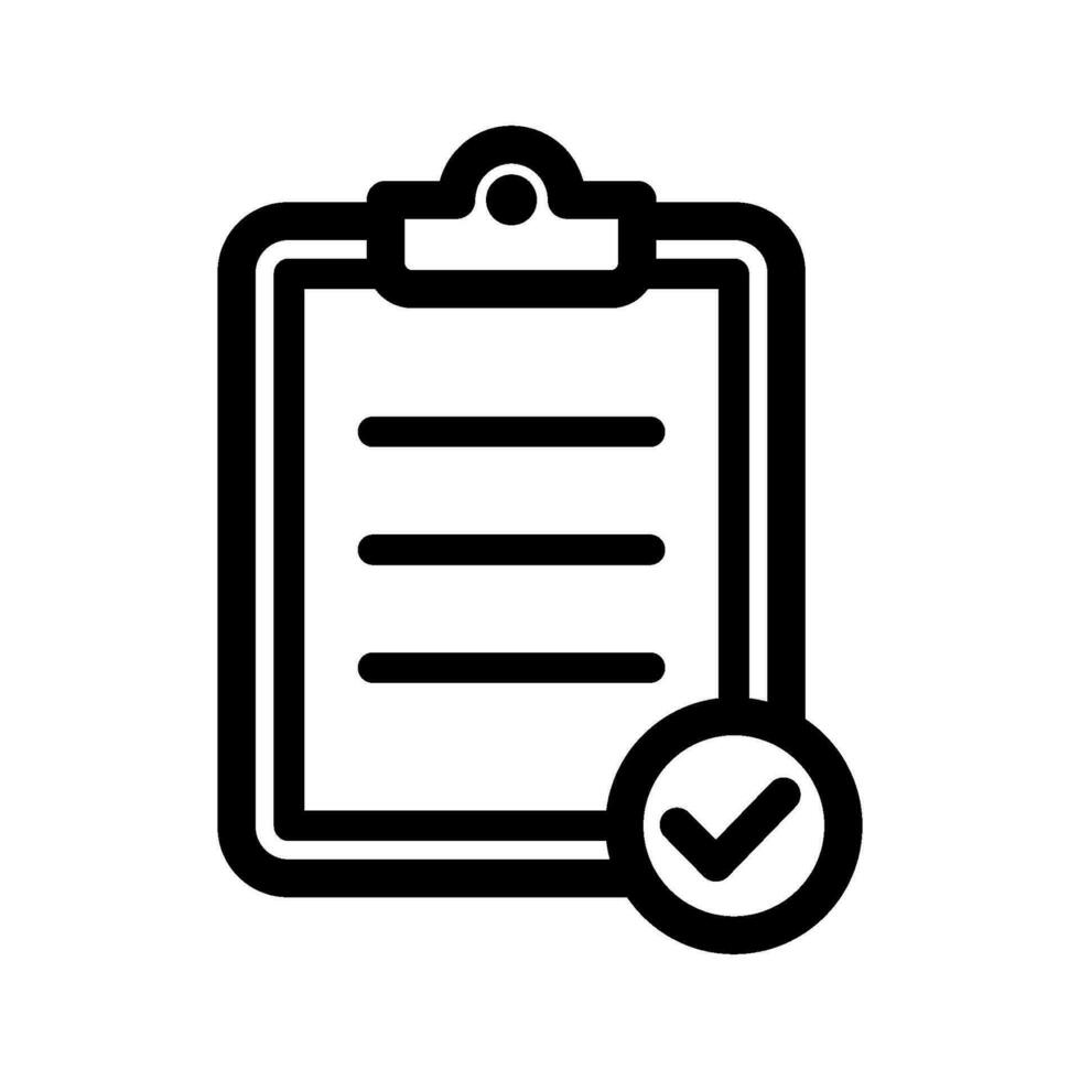 checklist icon for graphic and web design vector