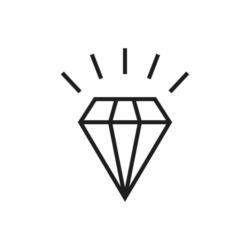 diamond icon for web and graphic design vector