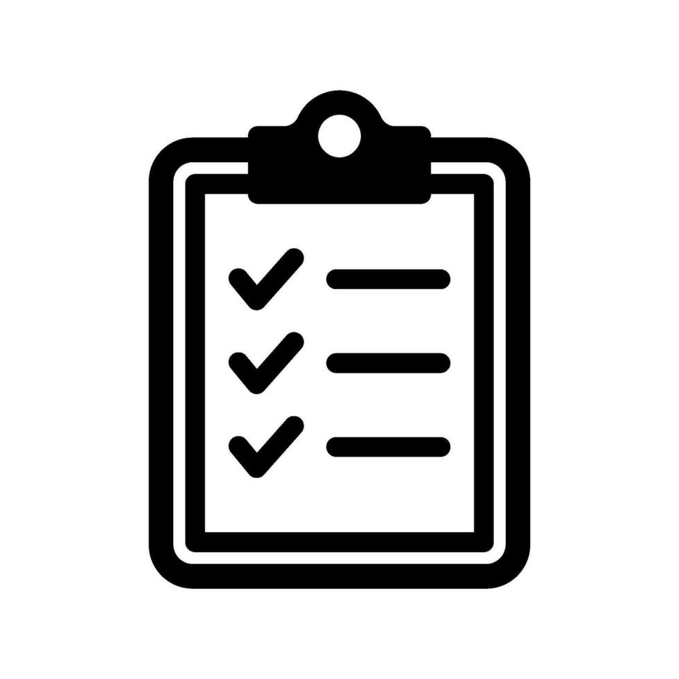 checklist icon for graphic and web design vector