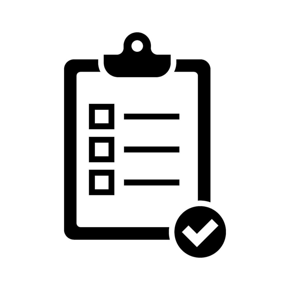 checklist icon for graphic and web design vector