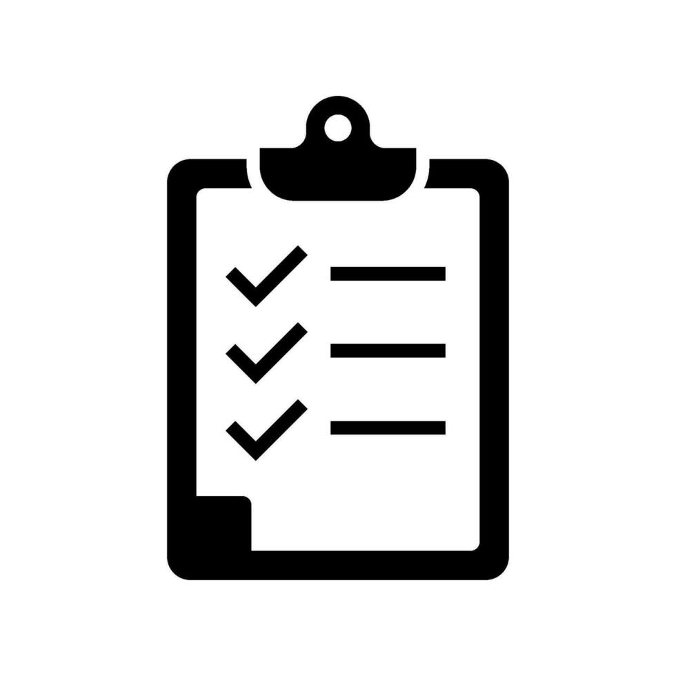 checklist icon for graphic and web design vector