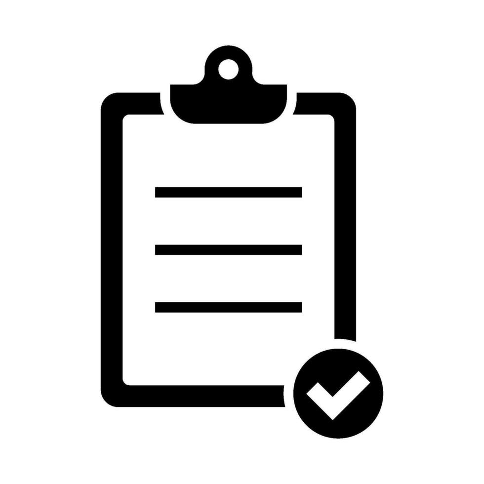 checklist icon for graphic and web design vector