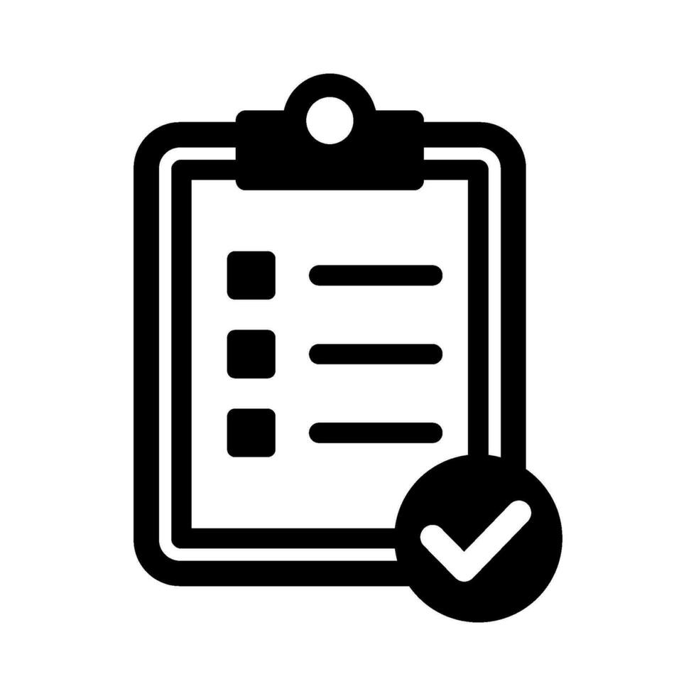 checklist icon for graphic and web design vector