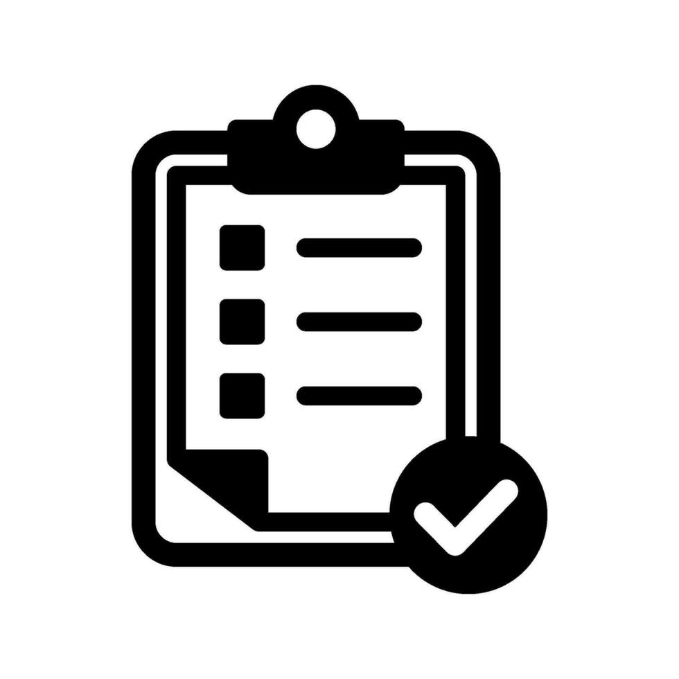 checklist icon for graphic and web design vector