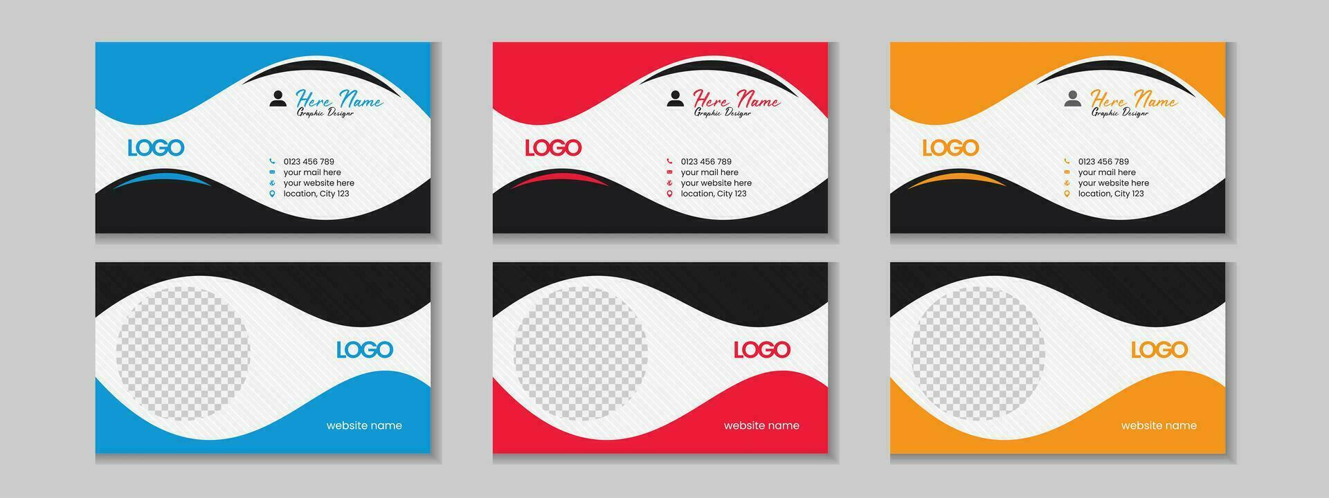 Abstract simple creative modern and clean professional business card template design with texture and pattern, elegant corporate visiting card, name card, corporate business card design with mockup vector