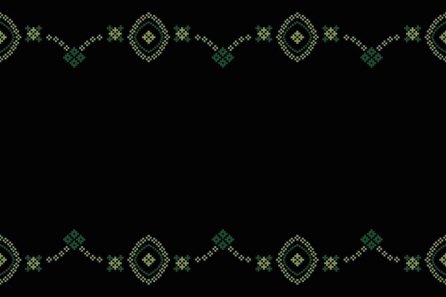 Ethnic geometric fabric pattern Cross Stitch.Ikat embroidery Ethnic oriental Pixel pattern black background. Abstract,vector,illustration. Texture,clothing,frame,decoration,motifs,silk wallpaper. vector