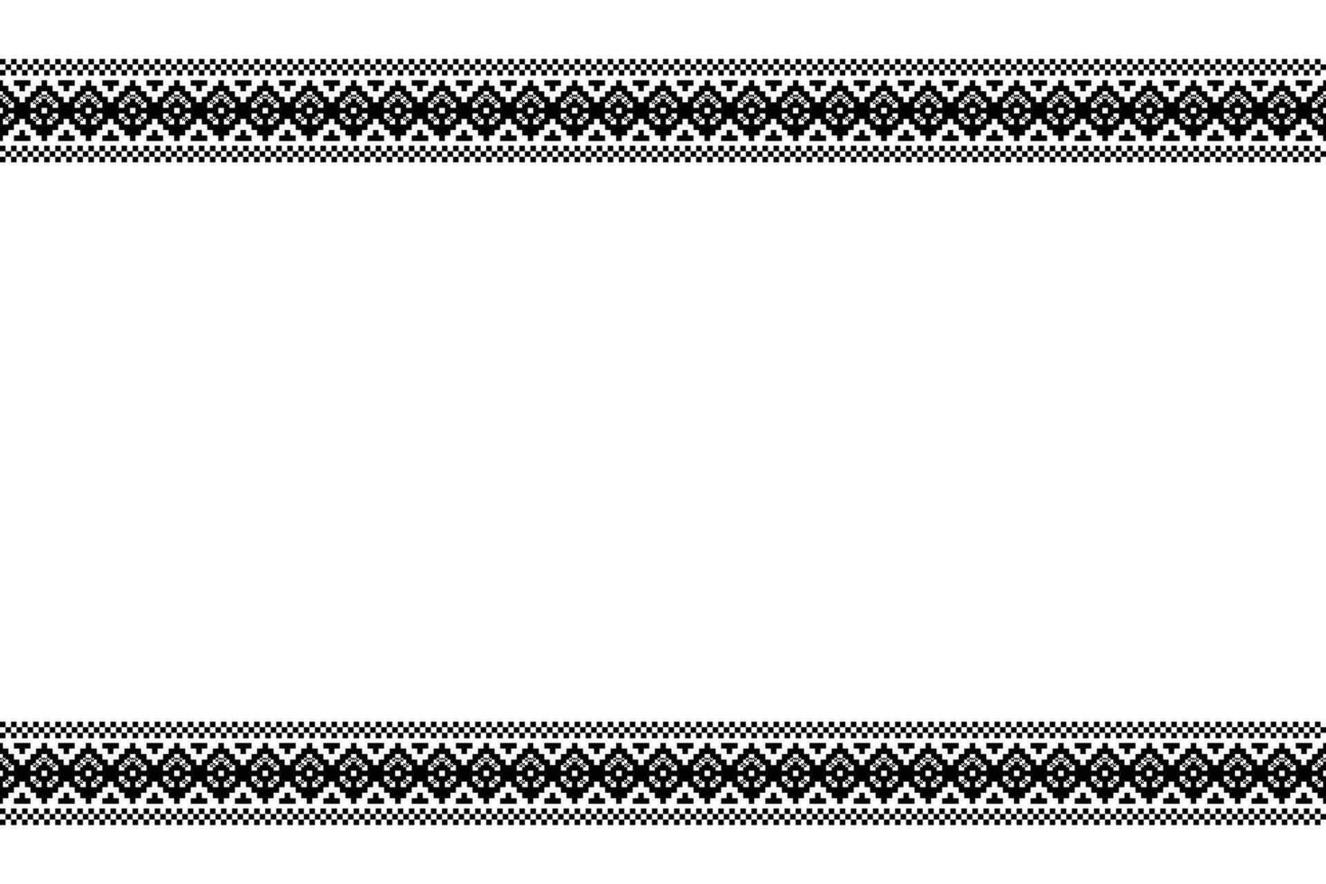 Ethnic geometric fabric pattern Cross Stitch.Ikat embroidery Ethnic oriental Pixel black white background. Abstract,vector,illustration. Texture,clothing,frame,decoration,motifs,silk wallpaper. vector