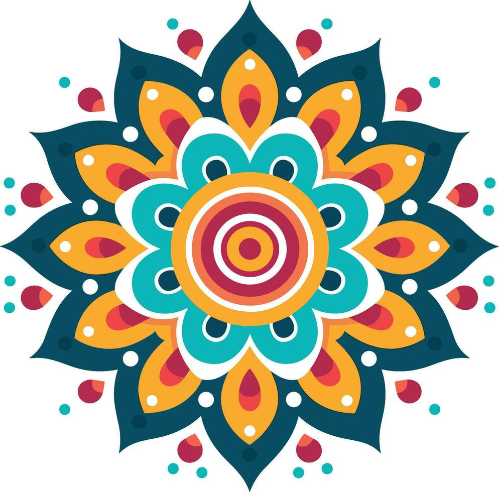 hermosa y vistoso mandala Arte ilustración para pared decoración, pegatinas y decoración vector