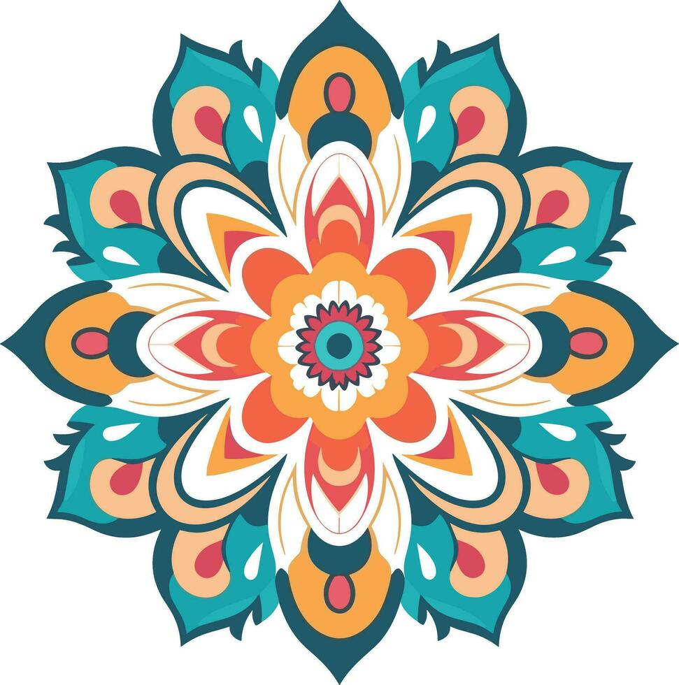 beautiful and colorful mandala art illustration for wall decor, stickers and decoration 25770277