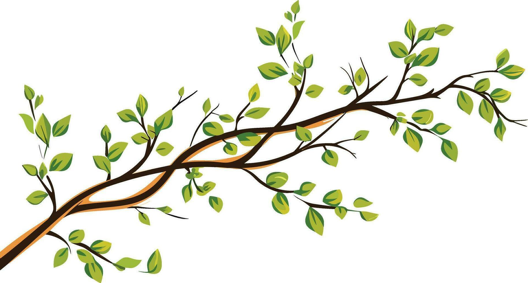 tree branch illustration for wall art and sticker vector