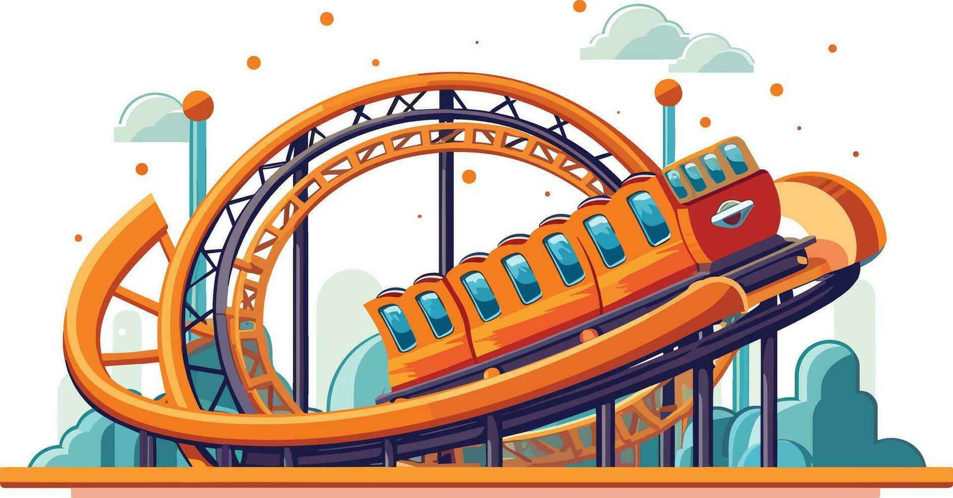 roller coaster illustration vector