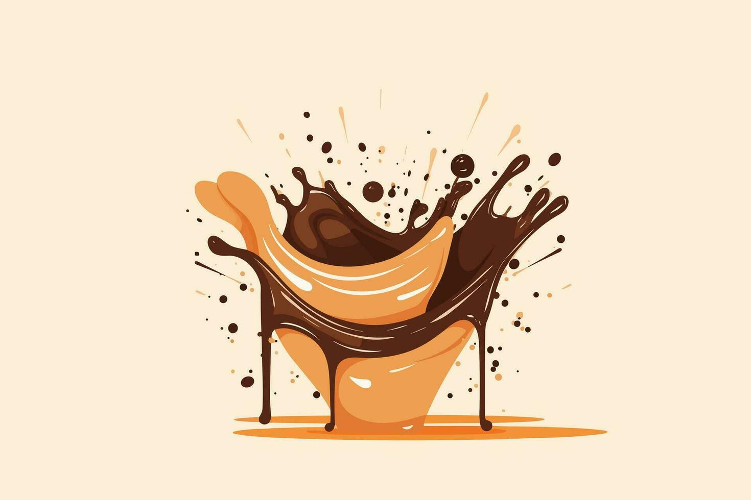 chocolate splashes illustration vector