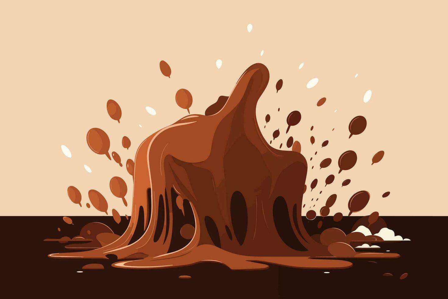 chocolate splashes illustration vector