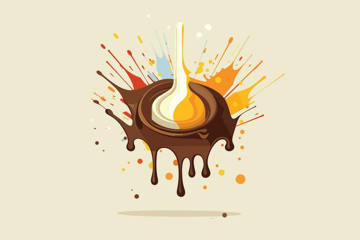 chocolate splashes illustration vector