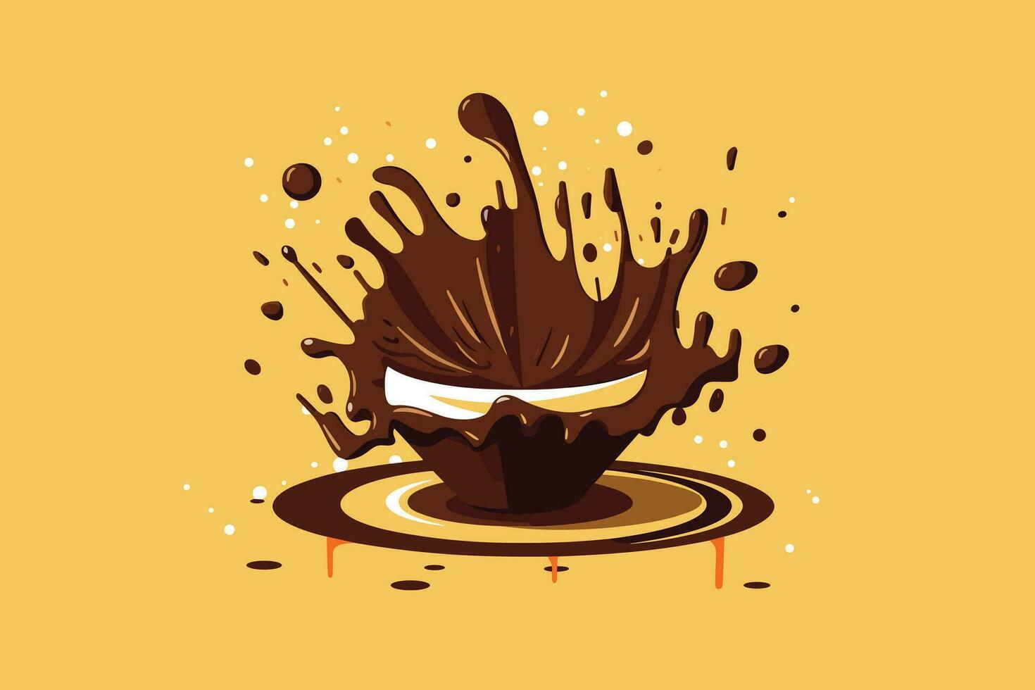 chocolate splashes illustration vector