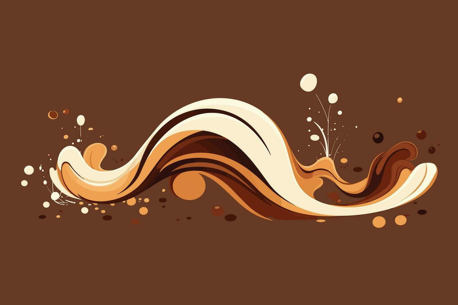 chocolate salpicaduras olas ilustración en aislado antecedentes vector