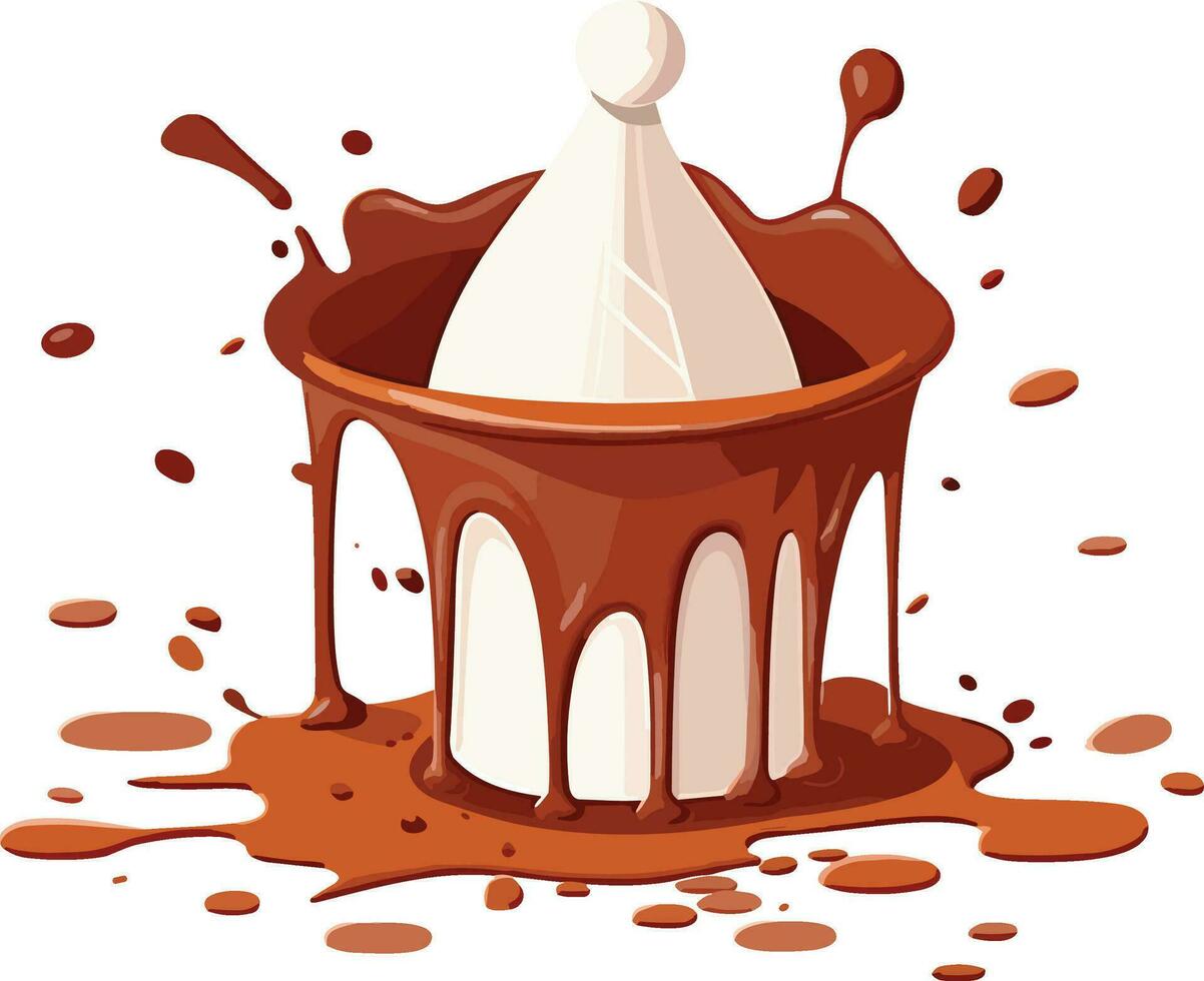 chocolate splashes illustration vector