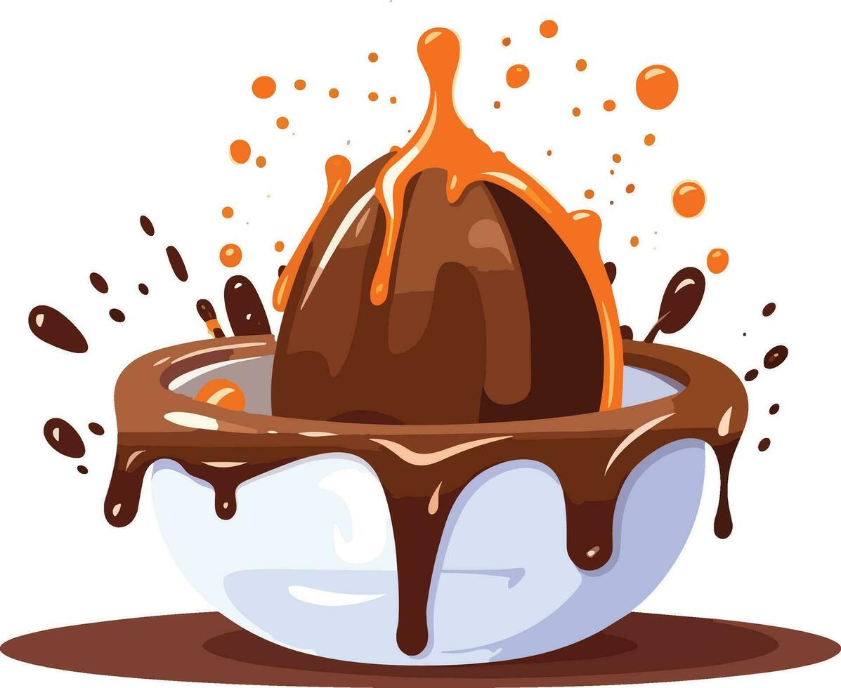 chocolate splashes illustration vector