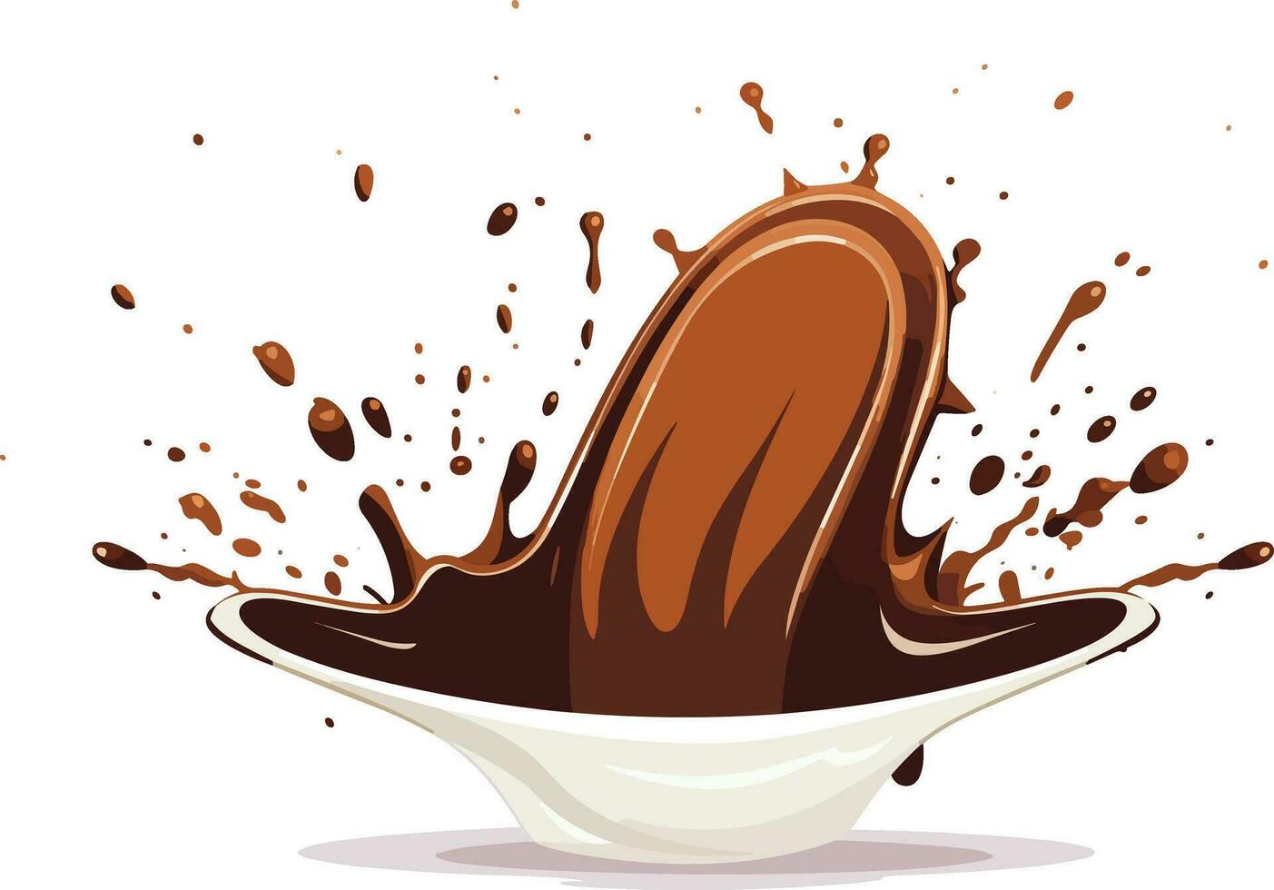 chocolate splashes illustration vector