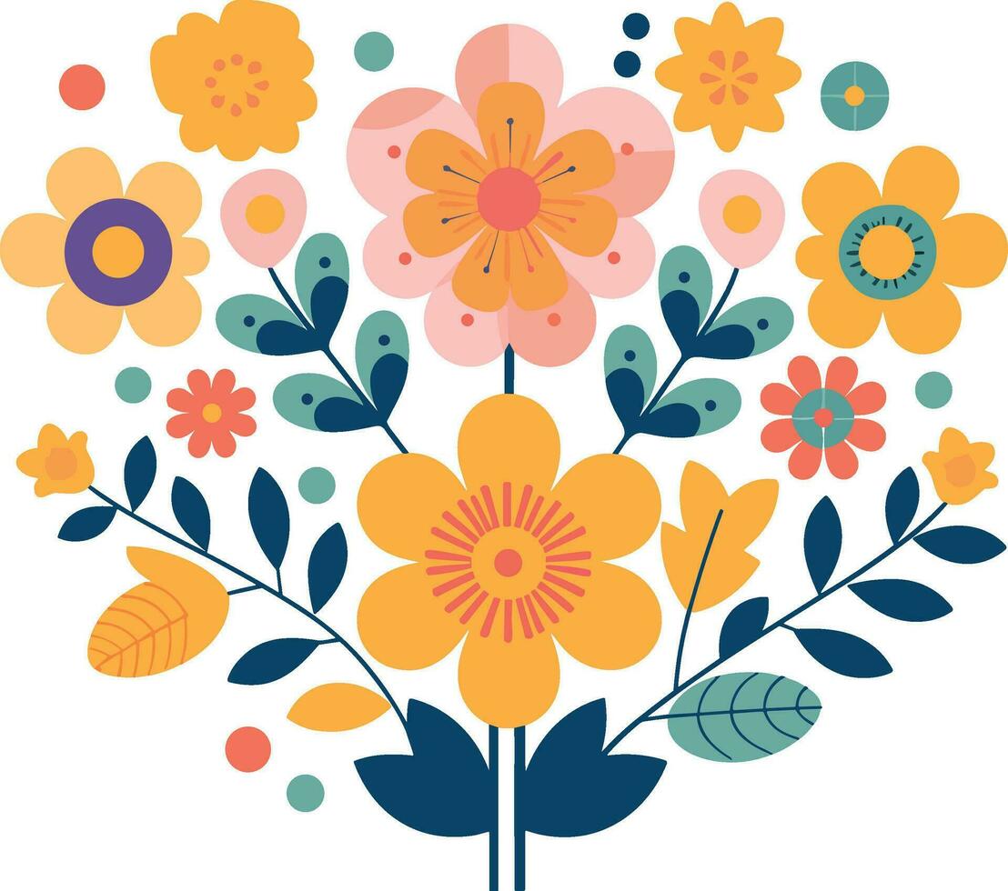 flower design illustration for logo, wall art, sticker and printing. vector