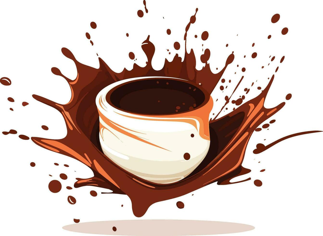 chocolate splashes illustration vector