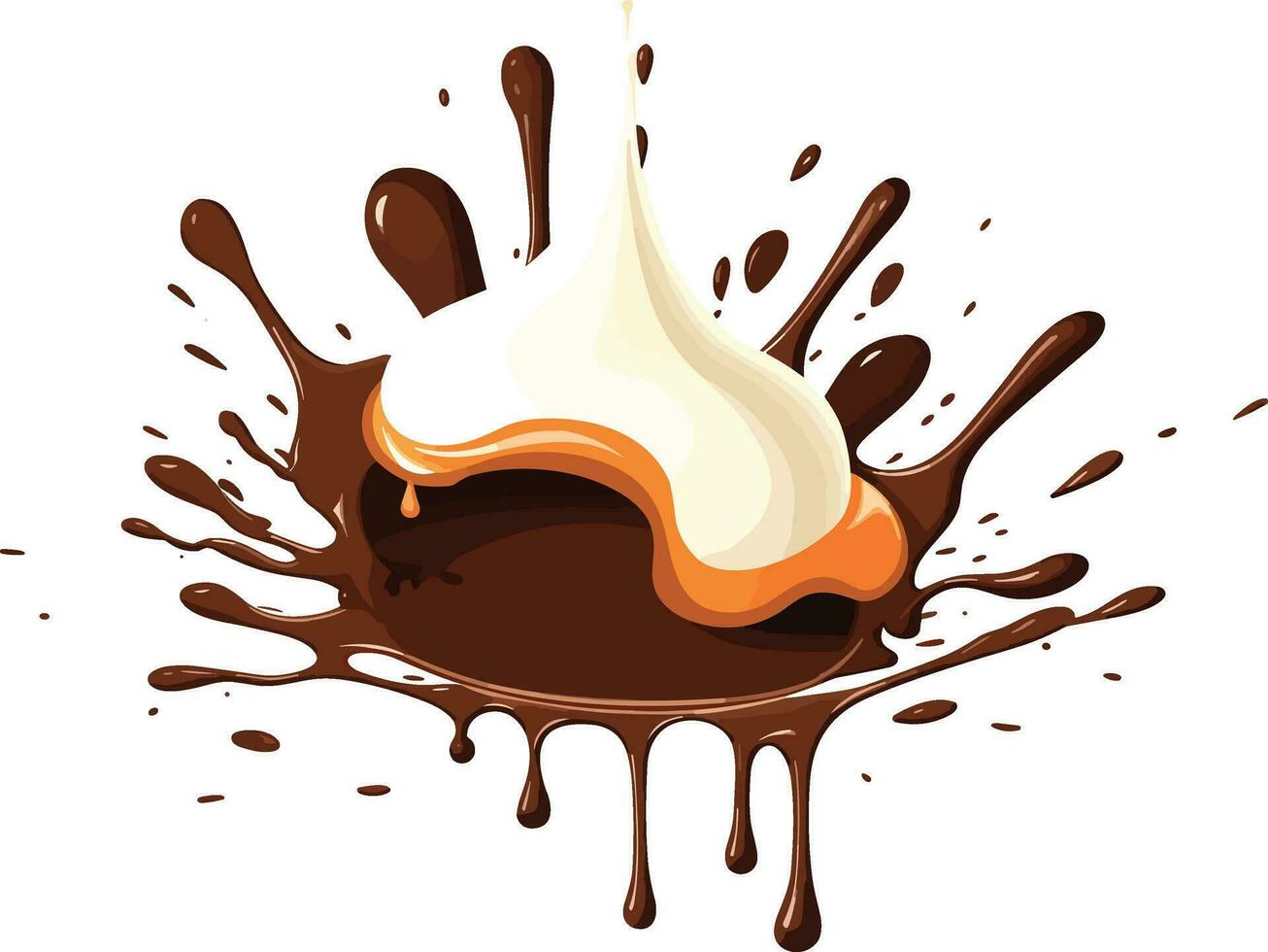 chocolate splashes illustration vector