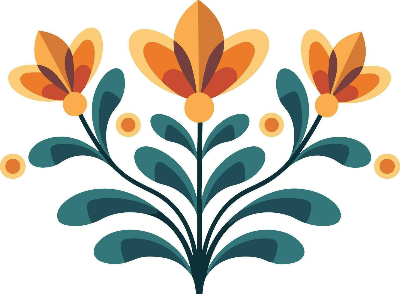 flower design illustration for logo, wall art, sticker and printing. vector