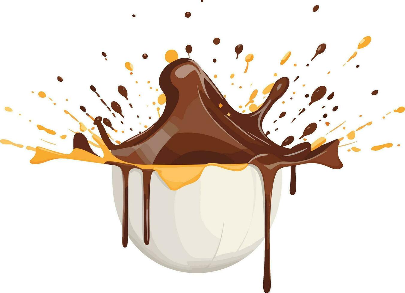 chocolate splashes illustration vector