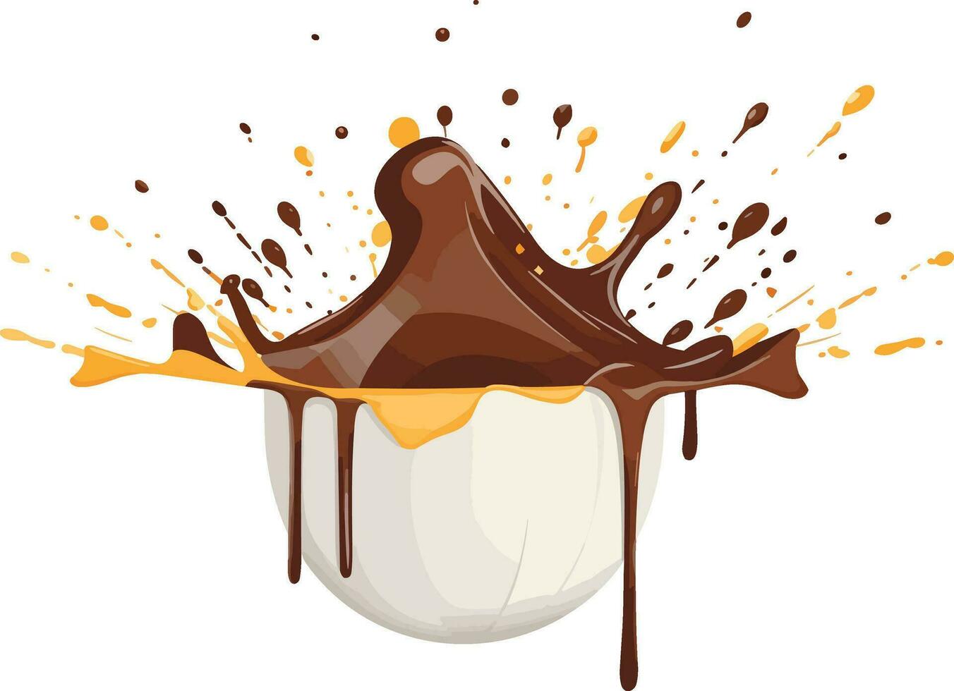 chocolate salpicaduras ilustración vector