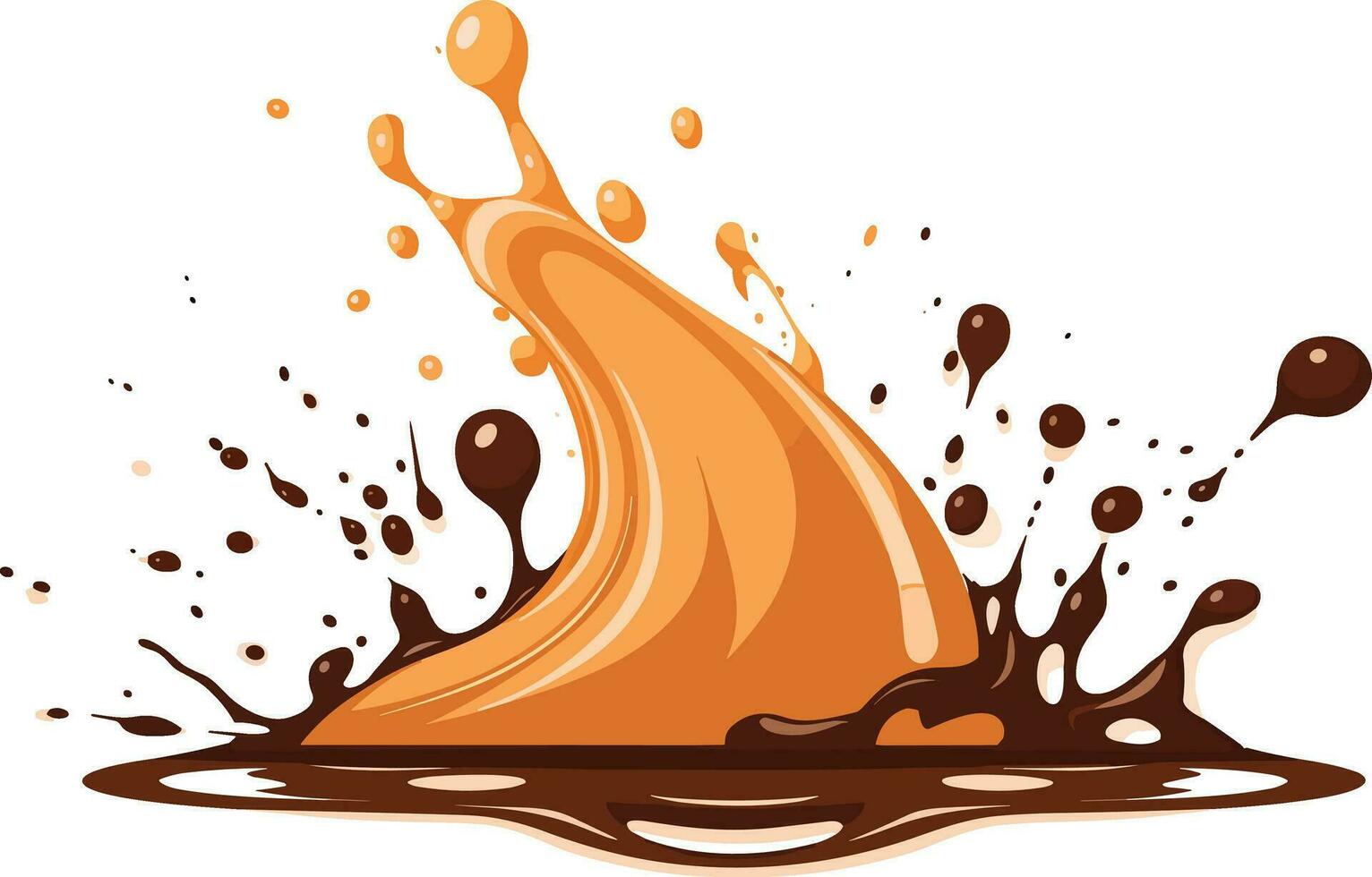 chocolate splashes illustration vector