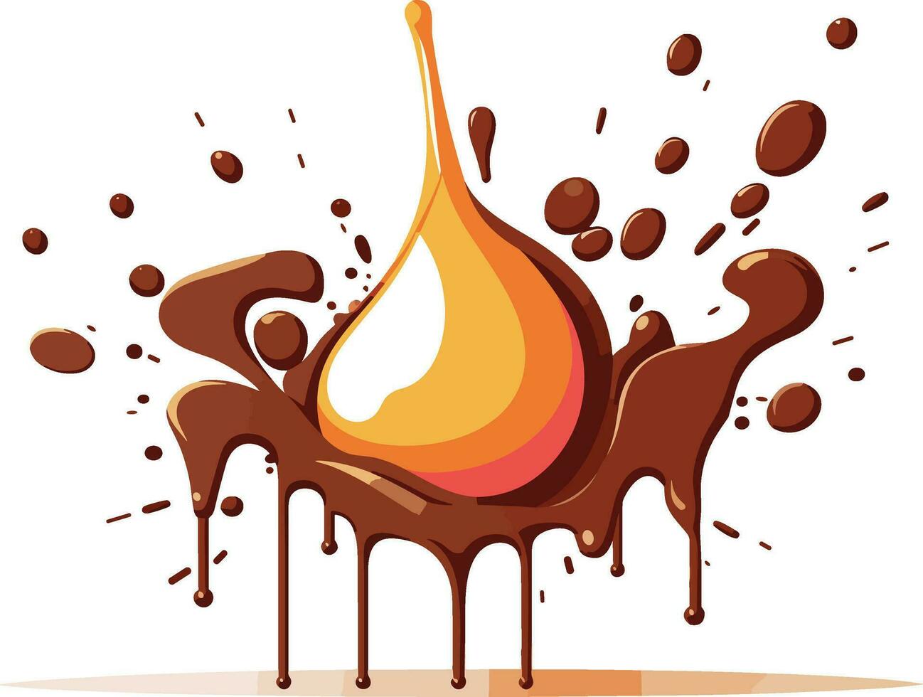 chocolate splashes illustration vector