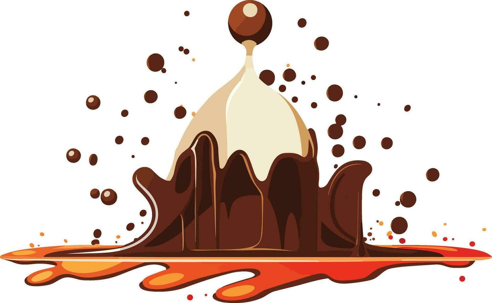 chocolate splashes illustration vector