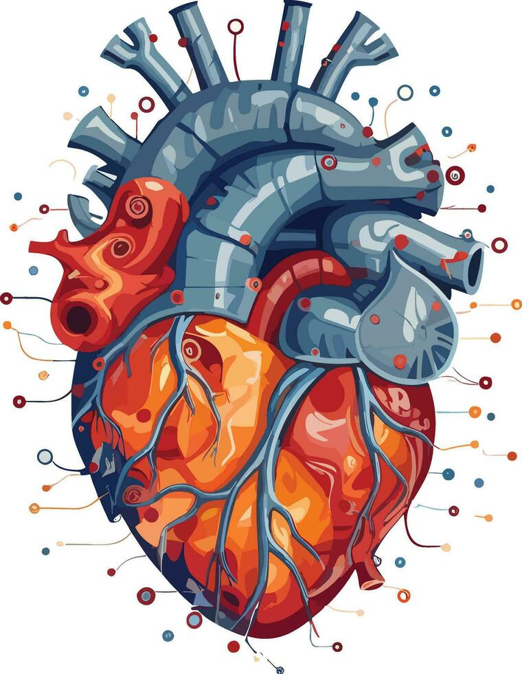 humano corazón vector ilustración en aislado antecedentes