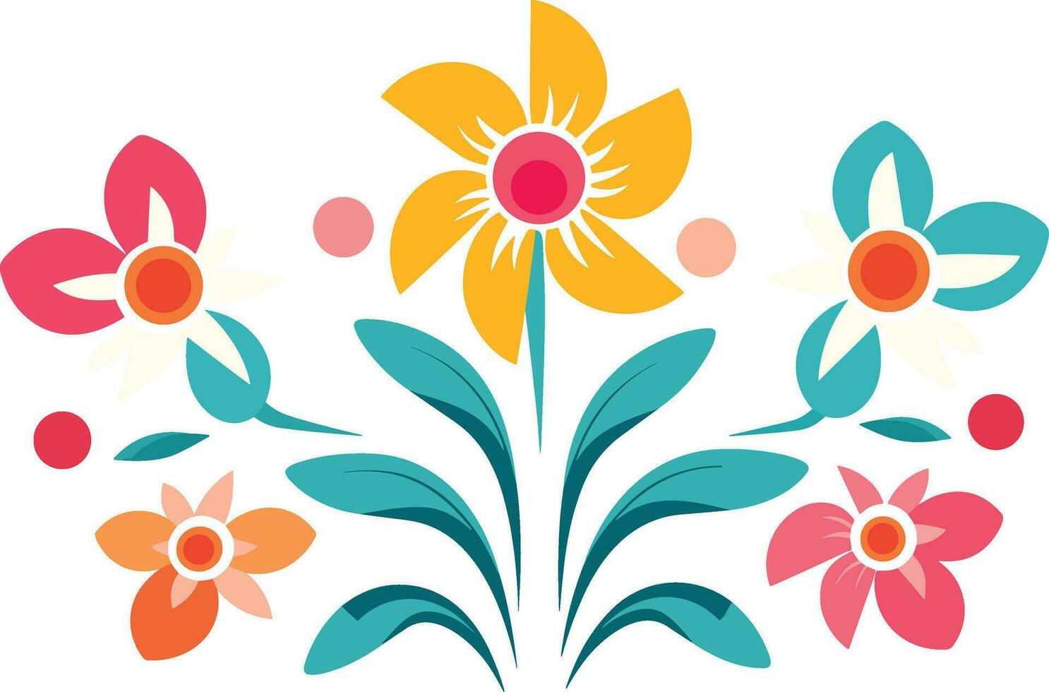 flower design illustration for logo, wall art, sticker and printing. vector