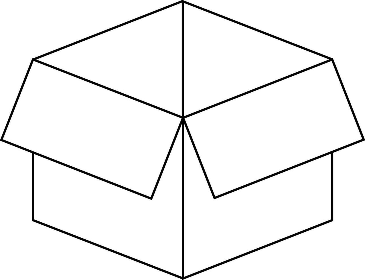 opened box icon in line style vector