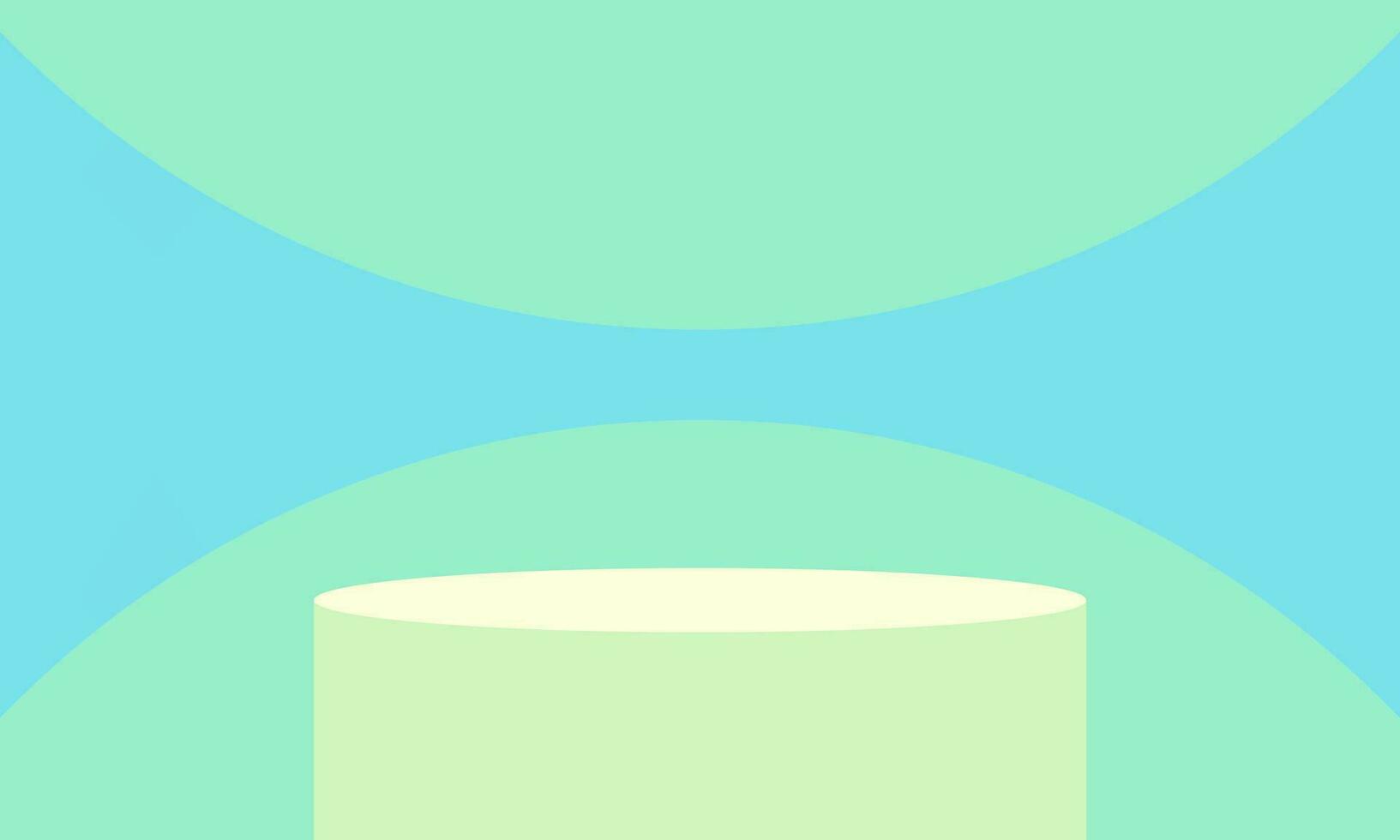 Abstract scene background. Cylinder podium on green background. Product presentation, mock up Product presentation, mock up. Vector illustration