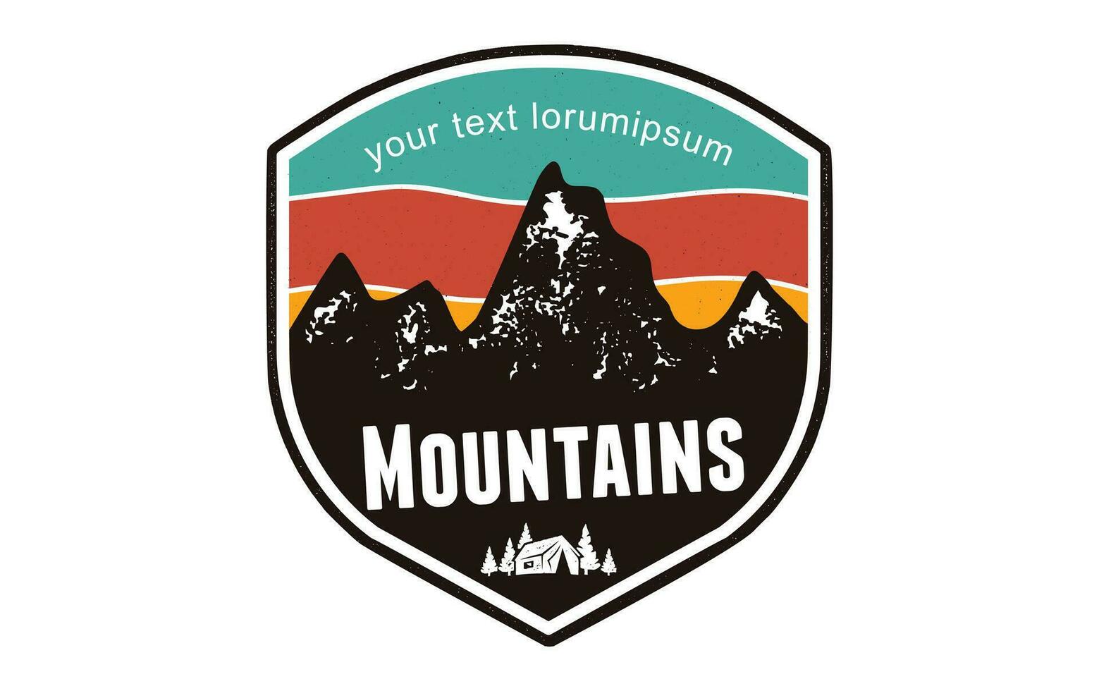 outdoor adventure logo design for T shirts and caps vector