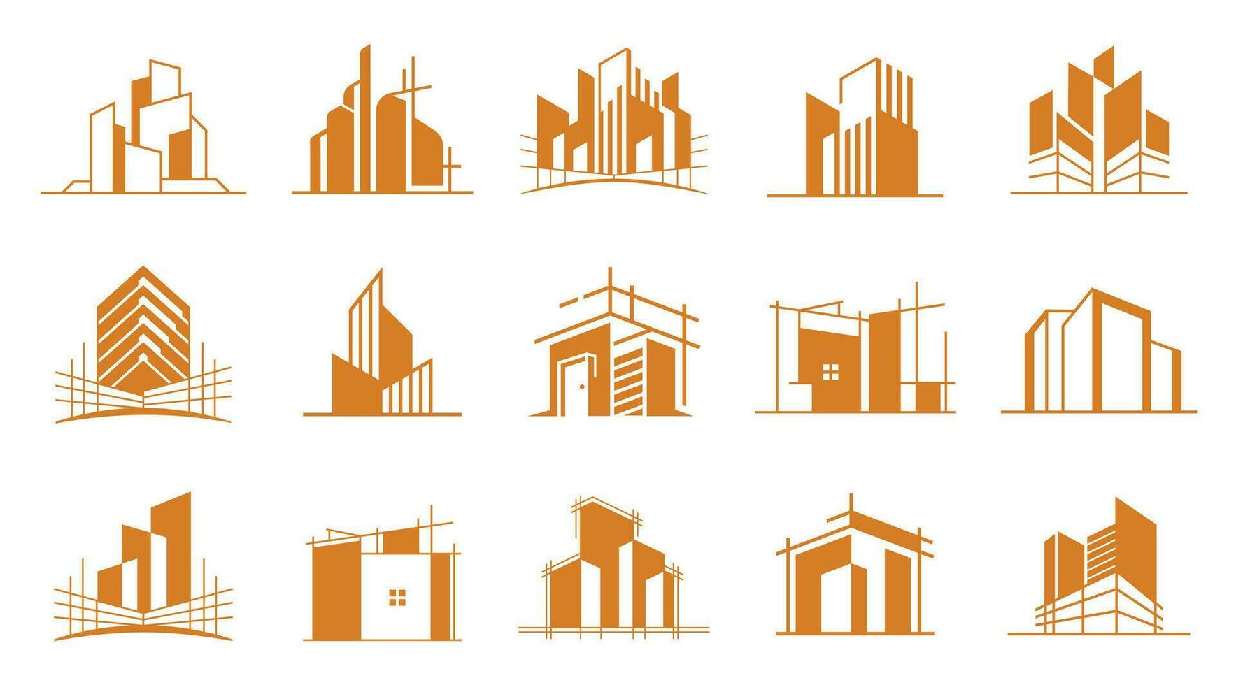 set of real estate logo design and templates vector