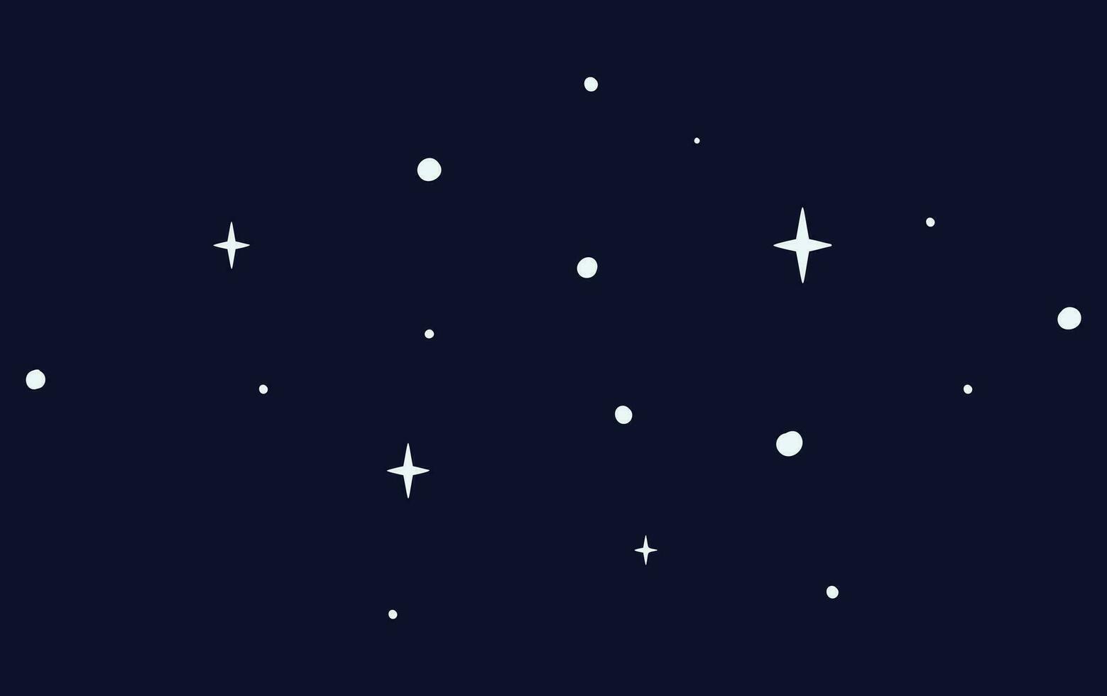 Stars in the dark sky at midnight vector art and illustration