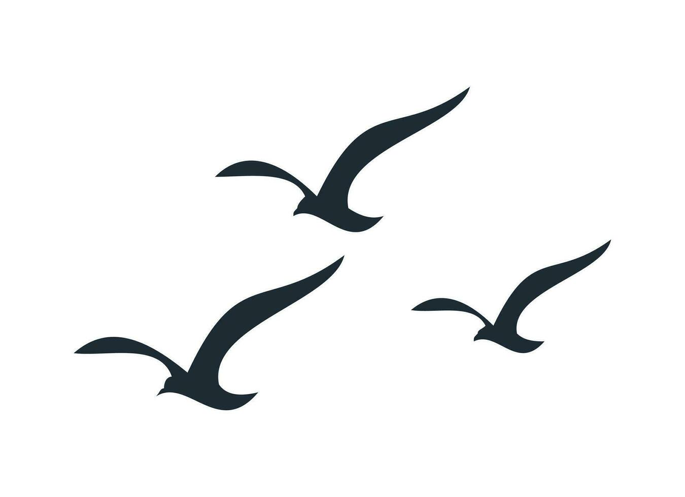 flying birds silhouette vector art