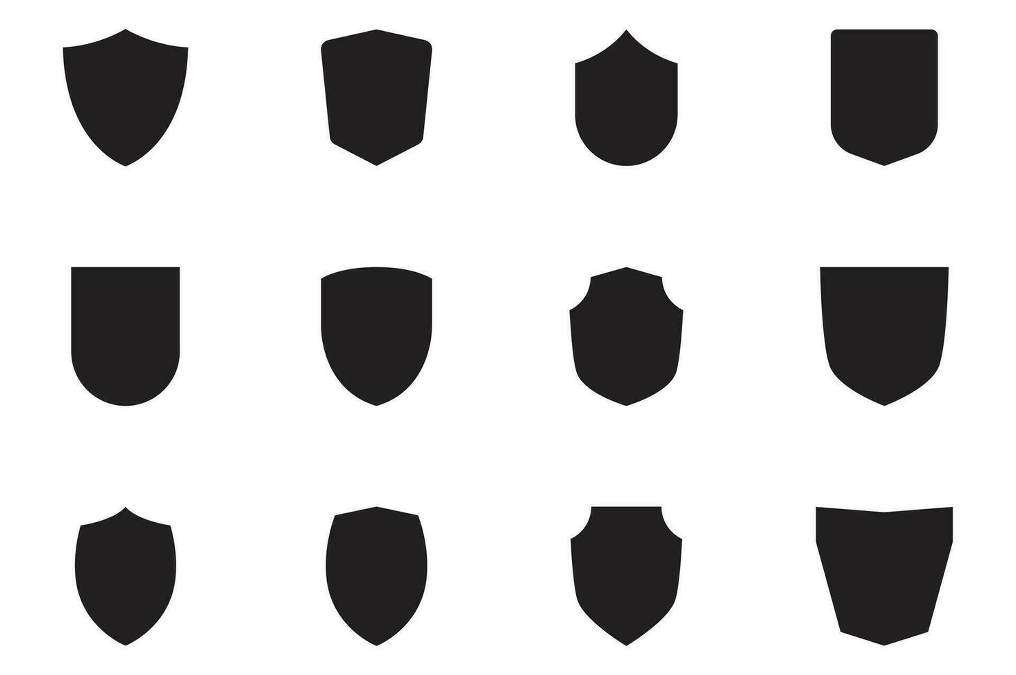 12 Shield shape Vectors and Illustrations