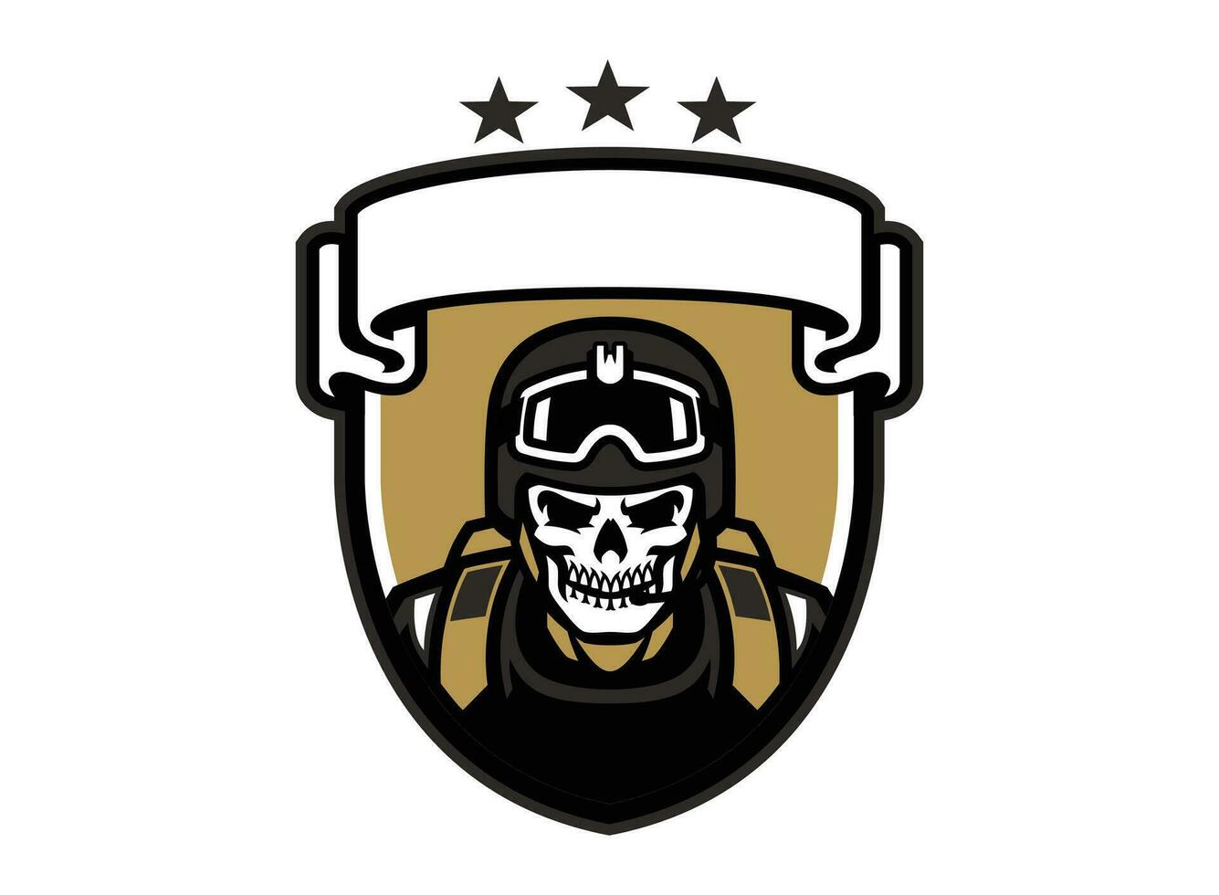 army military logo design for T Shirt and cap vector