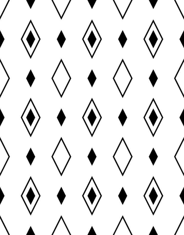 Seamless black and white pattern with rhombus. Abstract background for printing on wrapping paper for gifts. line vector